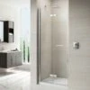 Merlyn 8 Series Frameless Hinged Bifold Shower Door With Tray 760mm - M87111B -Luxe Bathrooms m e merlyn 8 frameless hinge bifold door 1