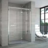 Merlyn 8 Series Frameless Hinge & Inline Shower Door 900mm - In Recess - A0611X0 -Luxe Bathrooms m e merlyn 8 frameless hinge inline door