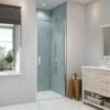 Merlyn 8 Series Frameless Pivot Shower Door With Tray 760mm - S8FPV76B