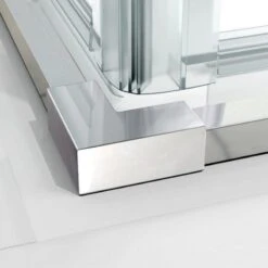 Merlyn 8 Series Frameless Double Pivot Shower Wall 1000 X 1000mm - S8FPC100H -Luxe Bathrooms m e merlyn 8 series frameless double pivot door s8fpc 4