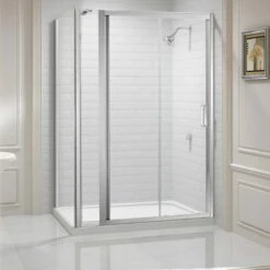 Merlyn 8 Series Sliding Shower Door And Inline Panel 1400mm+ Wide - 1370-1450mm - M88251H 6 Merlyn 8 Series Sliding Shower Door And Inline Panel 1400mm+ Wide - 1370-1450mm - M88251H -Luxe Bathrooms m e merlyn 8 series sliding shower door inline panel m88 2 3