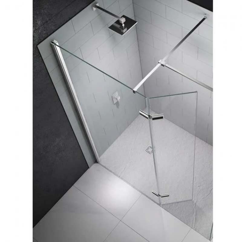 Merlyn 8 Series Showerwall With Hinged Swivel Panel Including Merlyn Mstone Tray 1500 X 900mm - M8SW1300HB 4 Merlyn 8 Series Showerwall With Hinged Swivel Panel Including Merlyn Mstone Tray 1500 X 900mm - M8SW1300HB - Image 2