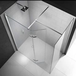 Merlyn 8 Series Walk In Shower Enclosure With Hinged Swivel Panel Including Tray 1500 X 900mm - M8SW800HB -Luxe Bathrooms m e merlyn 8 walkin enclosure hinged swivel m8sws 2 5
