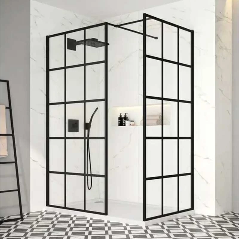 Merlyn Black Squared Wetroom Shower Wall Panel 1200mm - BLKFSWCTL120 4 Merlyn Black Squared Wetroom Shower Wall Panel 1200mm - BLKFSWCTL120 - Image 2