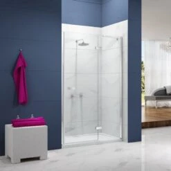 Luxe Bathrooms 35 Merlyn Ionic Essence Hinged Shower Door + Inline Panel 1100mm - A0111JF