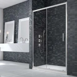 Merlyn Ionic Essence Framed Sliding Shower Door With Side Panel 1200mm - DWH04C0