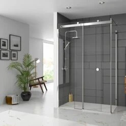 Merlyn 10 Series Sliding Shower Door Left Hand 1400mm - M108291CL -Luxe Bathrooms merlyn m108291cl 2
