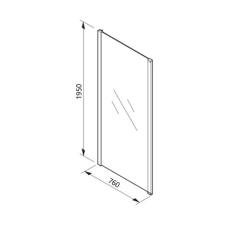 Merlyn 8 Series Frameless Hinged Bifold Side Panel 760mm - M82101 4 Merlyn 8 Series Frameless Hinged Bifold Side Panel 760mm - M82101 - Image 2