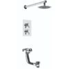 Bristan Prism Recessed Thermostatic Dual Control Bath & Shower Pack - PRISM SHWR PK -Luxe Bathrooms prismshwrpk