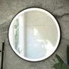 RAK Ceramics Art Round 600 X 600mm LED Illuminated Mirror - Matt Black - RAKARTRNMB5001 -Luxe Bathrooms r a rak rakartrnmb5001