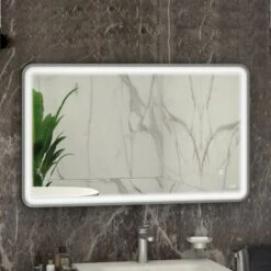 RAK Ceramics Art Soft 600 X 1200mm LED Illuminated Mirror - Brushed Nickel - RAKARTSFBN5004