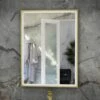 RAK Ceramics Art Square 600 X 800mm LED Mirror - Brushed Gold - RAKARTSQBG5002 1 RAK Ceramics Art Square 600 X 800mm LED Mirror - Brushed Gold - RAKARTSQBG5002 -Luxe Bathrooms r a rak rakartsqbg5002