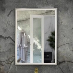 RAK Ceramics Art Square 600 X 800mm LED Mirror - Chrome - RAKARTSQCP5002