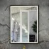 RAK Ceramics Art Square 500 X 700mm LED Mirror - Matt Black - RAKARTSQMB5001 -Luxe Bathrooms r a rak rakartsqmb5001