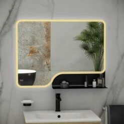RAK Ceramics Ornate 600 X 800mm LED Illuminated Mirror - Brushed Gold - RAKORNBG5001