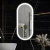 RAK Ceramics Picture Oval 450 X 1000mm LED Illuminated Mirror - Chrome - RAKPICOVCP5001