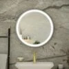 RAK Ceramics Picture Round 600 X 600mm LED Illuminated Mirror - Brushed Nickel - RAKPICRNBN5001 -Luxe Bathrooms r a rak rakpicrnbn5001