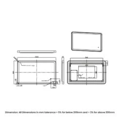 RAK Ceramics Picture Soft 600 X 1000mm LED Mirror - Chrome - RAKPICSFCP5003 -Luxe Bathrooms r a rak rakpicsfbg5003 dims