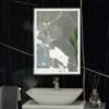 RAK Ceramics Picture Square 600 X 800mm LED Illuminated Mirror - Brushed Nickel - RAKPICSQBN5002 -Luxe Bathrooms r a rak rakpicsqbn5002