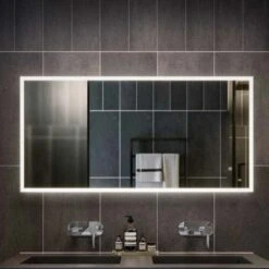 RAK Ceramics Cupid LED Illuminated Landscape Mirror With Demister 600x1200mm - RAKCUP5004 -Luxe Bathrooms r a rakcup5004 2