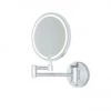 RAK Ceramics Demeter LED Illuminated Round 3x Magnifying Mirror With Touch Sensor Switch 264x200x41mm - RAKDEM5001 -Luxe Bathrooms r a rakdem5001