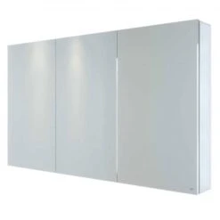 RAK Ceramics Gemini Alluminium Triple Door Mirrored Cabinet With Adjustable Shelves 700x1200mm - RAKGEM5003
