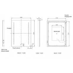 RAK Ceramics Hestia LED Illuminated Portrait Mirror With Demister 800x600mm - RAKHES5002 -Luxe Bathrooms r a rakhes5002 2