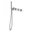 RAK Ceramics Prima Tech Dual Outlet Concealed Thermostatic Shower With Hand Shower And Back Plate - Chrome - RAKPRT3026 1 RAK Ceramics Prima Tech Dual Outlet Concealed Thermostatic Shower With Hand Shower And Back Plate - Chrome - RAKPRT3026 -Luxe Bathrooms r a rakprt3026