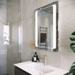RAK Ceramics Tanzanite LED Illuminated Portrait Mirror With Switch And Demister Pad 800x600mm - RAKTAN5001 7 RAK Ceramics Tanzanite LED Illuminated Portrait Mirror With Switch And Demister Pad 800x600mm - RAKTAN5001 -Luxe Bathrooms r a raktan5001 2