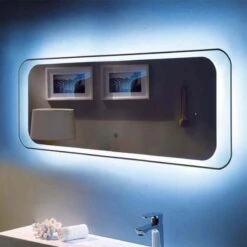 RAK Ceramics Moon Led Mirror With On/Off Switch And Demister Pad 1200 X 500mm - RAKHAR5001