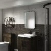 Sensio Aspect Floating Edge Rectangular LED Mirror 700x500x63mm - Matt Black - SE30198C0 -Luxe Bathrooms s e sensio se30198c0 1