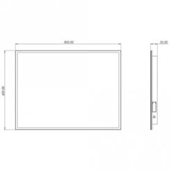 Sensio Glimmer Pro Colour Changeable LED Mirror With Shaver Socket 800x600x50mm - SE30736P0 -Luxe Bathrooms s e sensio se30736p0 dims