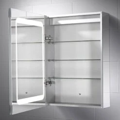 Sensio Belle Single Door Dual Lit LED Cabinet Mirror 700x500x140mm - SE30796C0 -Luxe Bathrooms s e sensio se30796c0 1