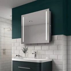 Sensio Finlay Single Door LED Cabinet Mirror 600x650x105mm - SE34295C0 -Luxe Bathrooms s e sensio se34295c0 2
