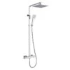 Trisen Zacha Chrome Square Exposed Adjustable Thermo Shower - TSS100 -Luxe Bathrooms t s tss100