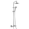 Trisen Harik 2 Round Exposed Adjustable Thermo Shower Set - TSS109 -Luxe Bathrooms t s tss109